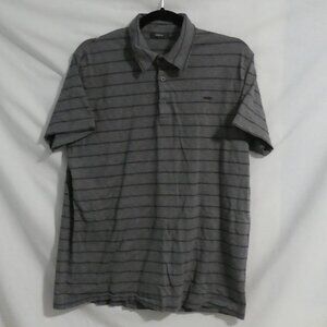 MEXX | xl - extra large | Men's Striped Grey Polo Short Sleeve Shirt